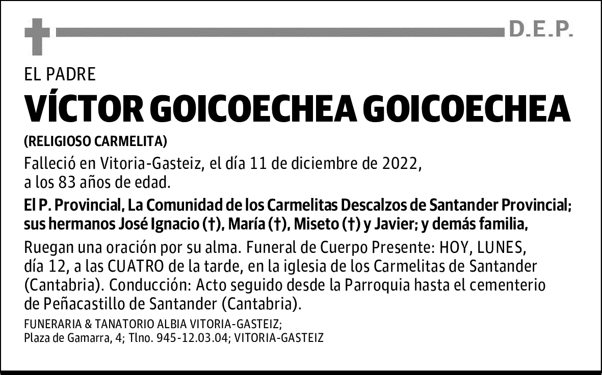 VICTOR GOICOECHEA GOICOECHEA