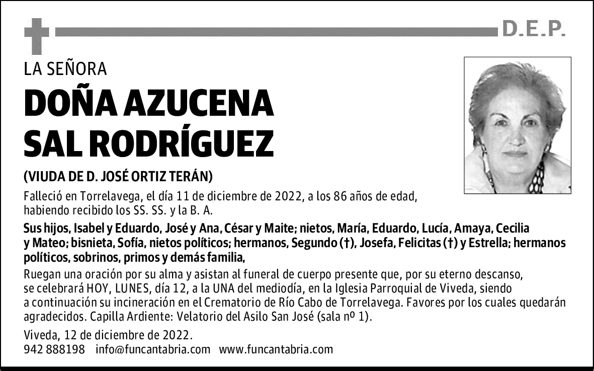 DOÑA AZUCENA SAL RODRÍGUEZ