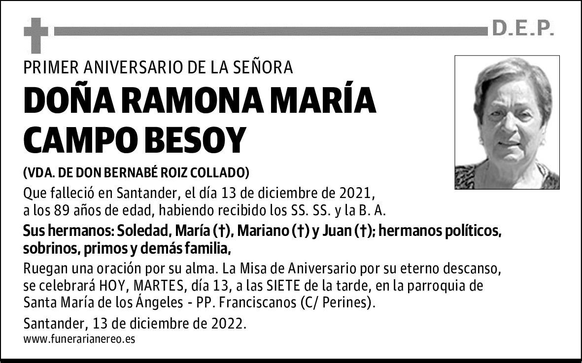 DOÑA RAMONA MARÍA CAMPO BESOY