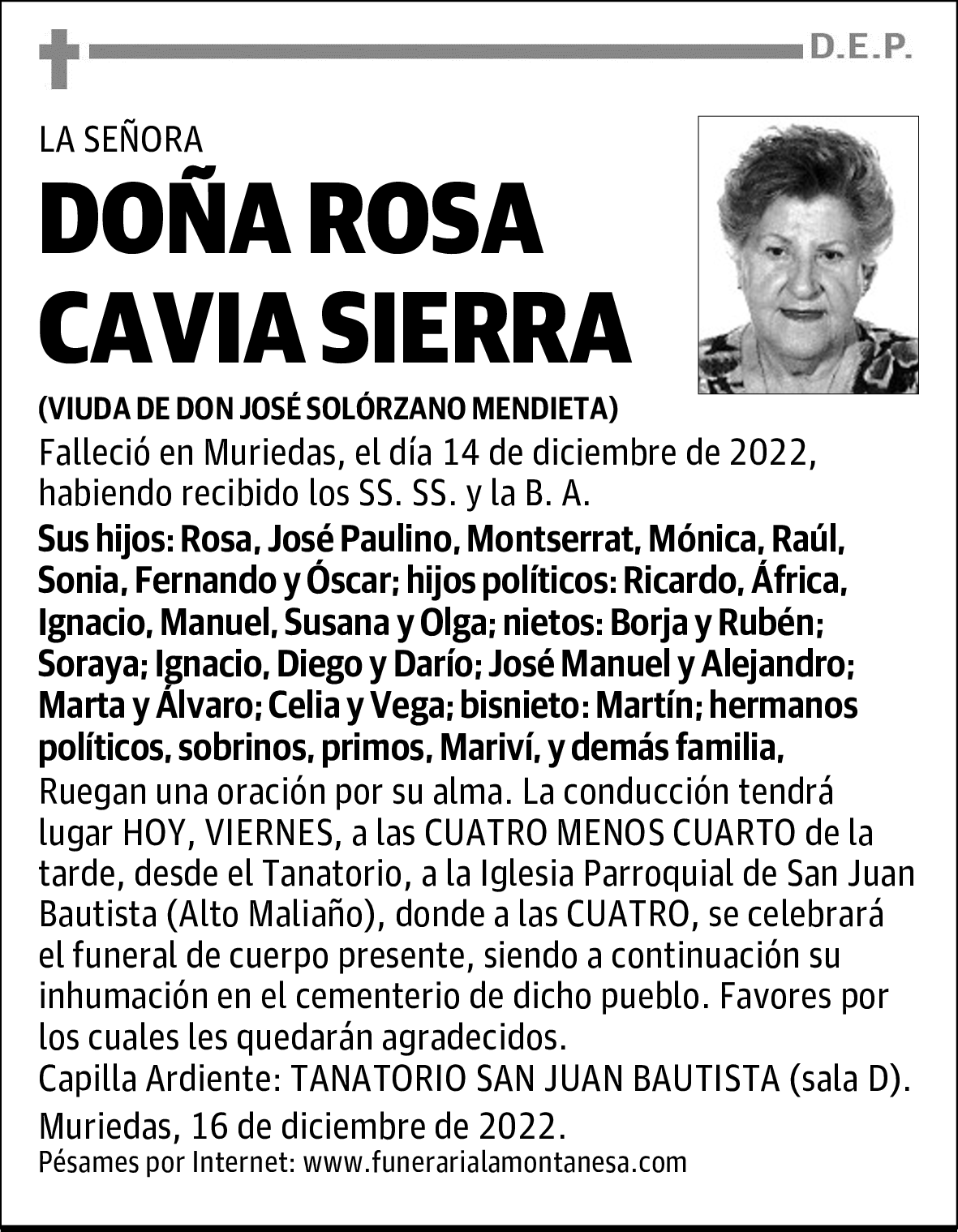 DOÑA ROSA CAVIA SIERRA