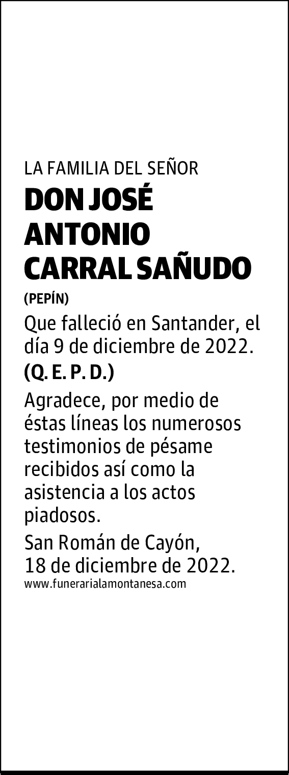 DON JOSÉ ANTONIO CARRAL SAÑUDO