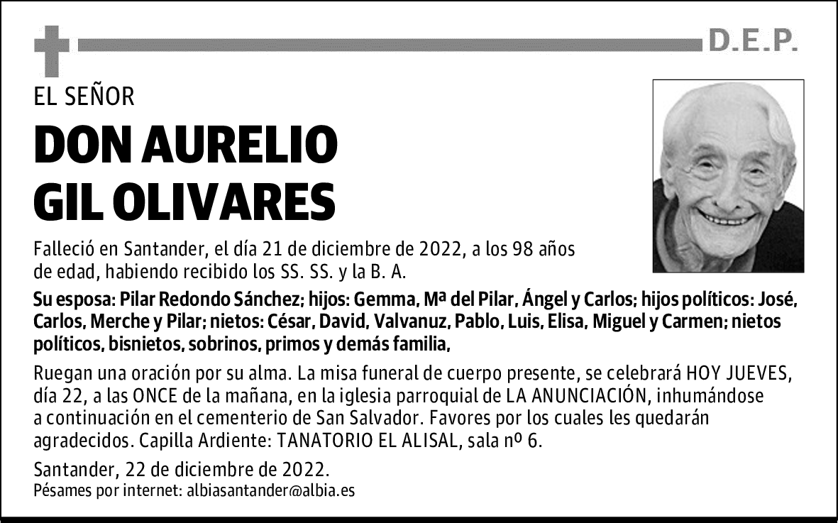 DON AURELIO GIL OLIVARES