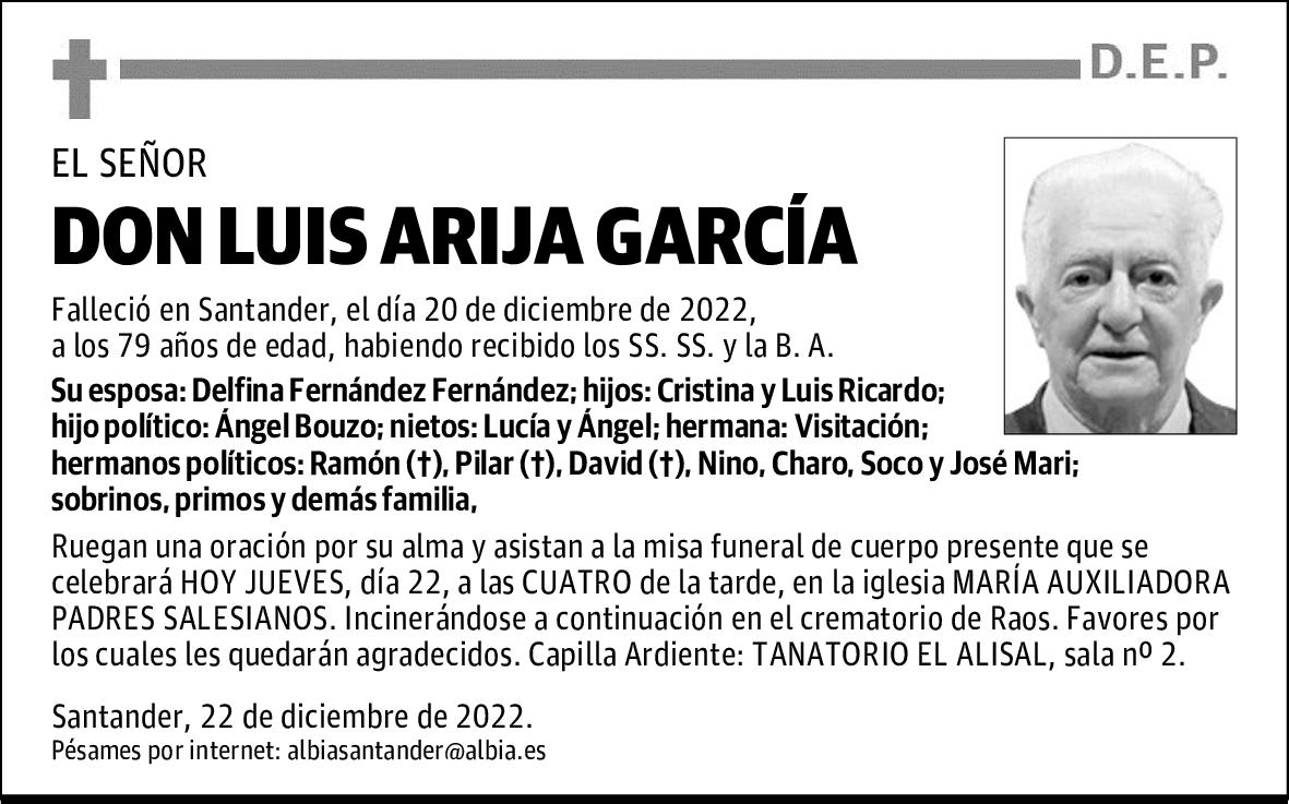 DON LUIS ARIJA GARCÍA