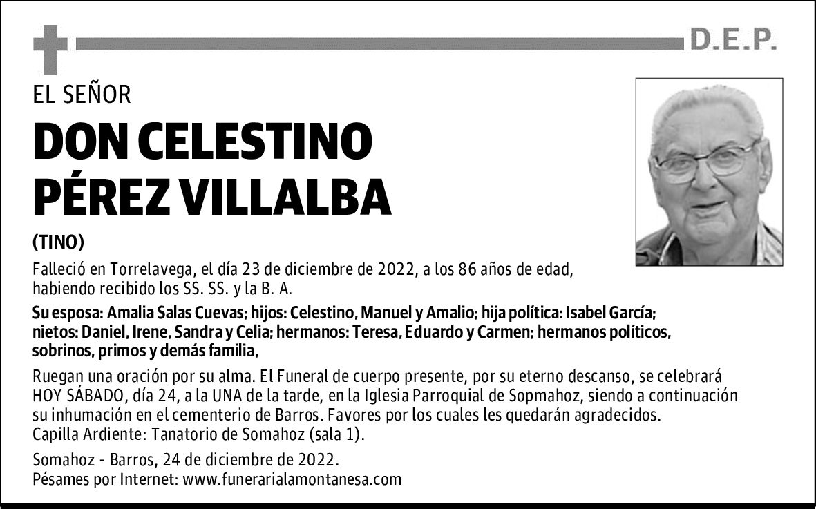 DON CELESTINO PÉREZ VILLALBA