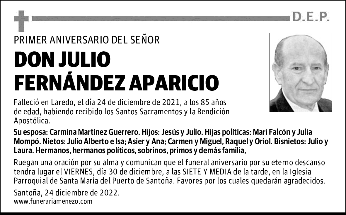DON JULIO FERNÁNDEZ APARICIO