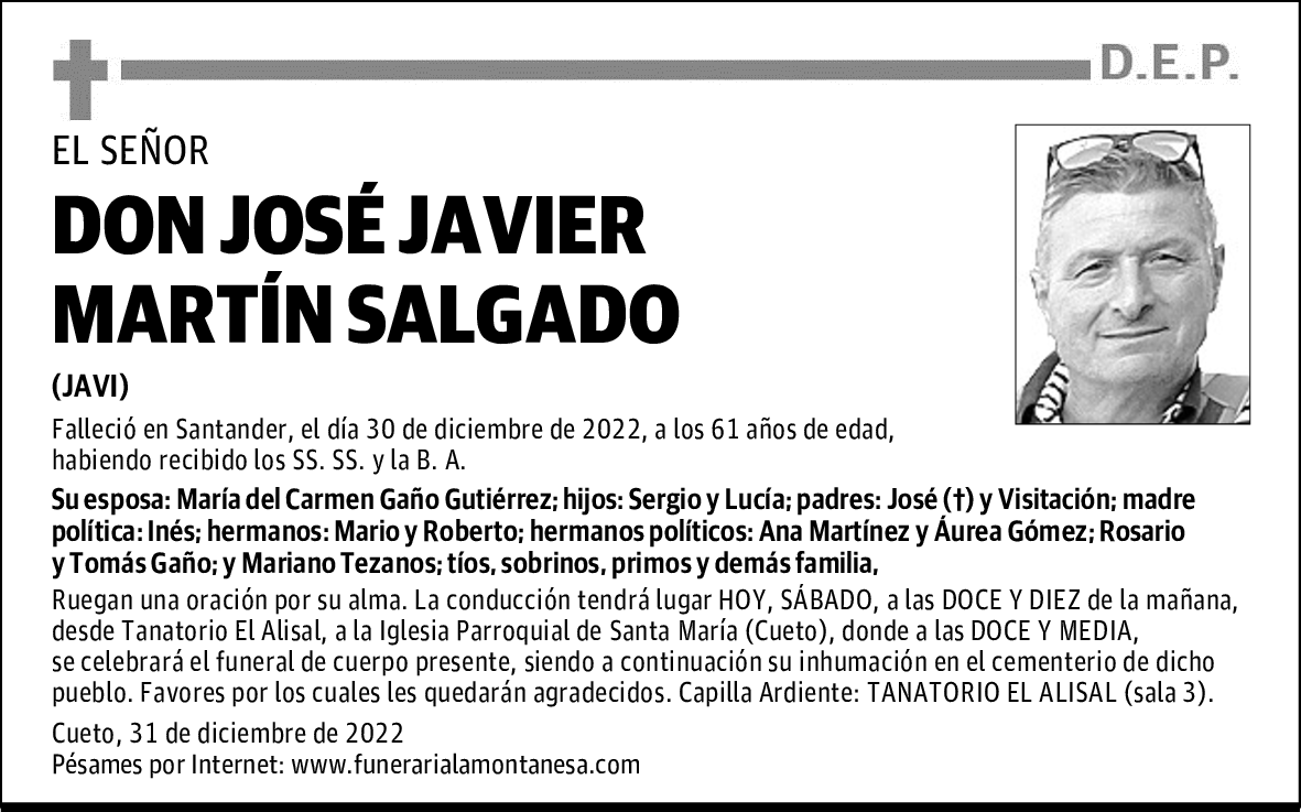 DON JOSÉ JAVIER MARTÍN SALGADO