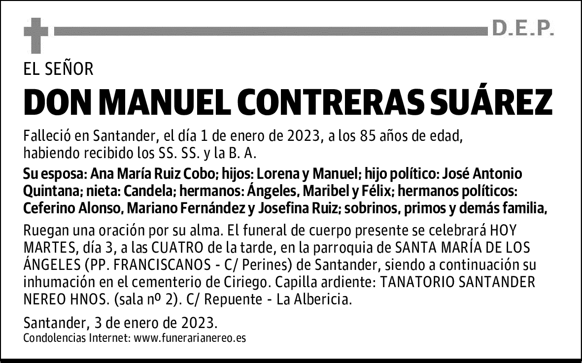 DON MANUEL CONTRERAS SUÁREZ