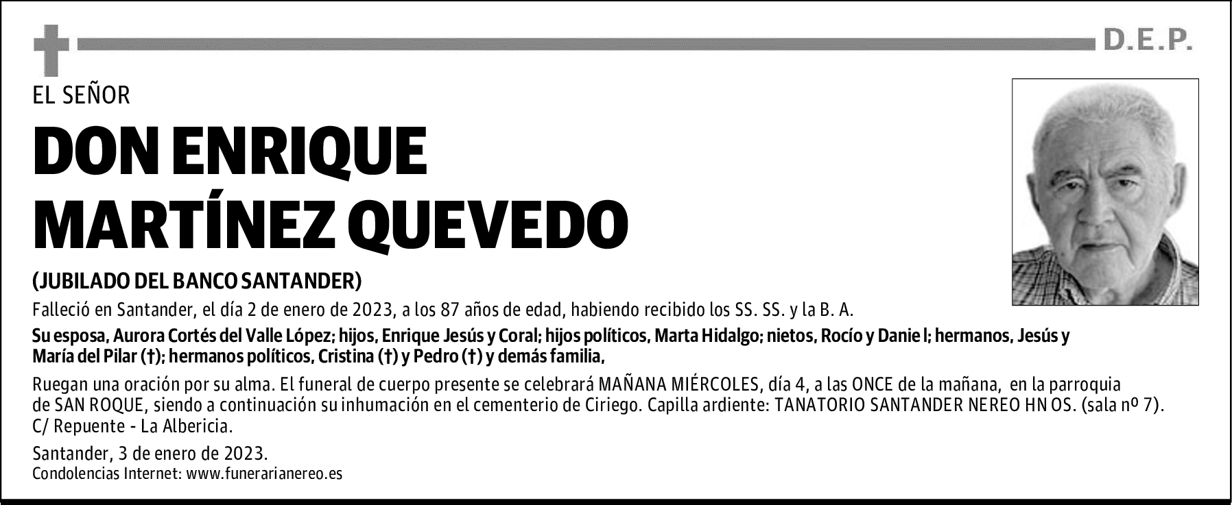 DON ENRIQUE MARTÍNEZ QUEVEDO
