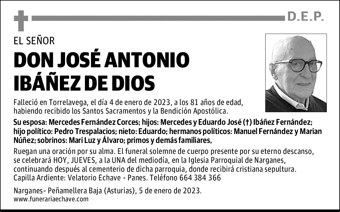 DON JOSÉ ANTONIO IBÁÑEZ DE DIOS