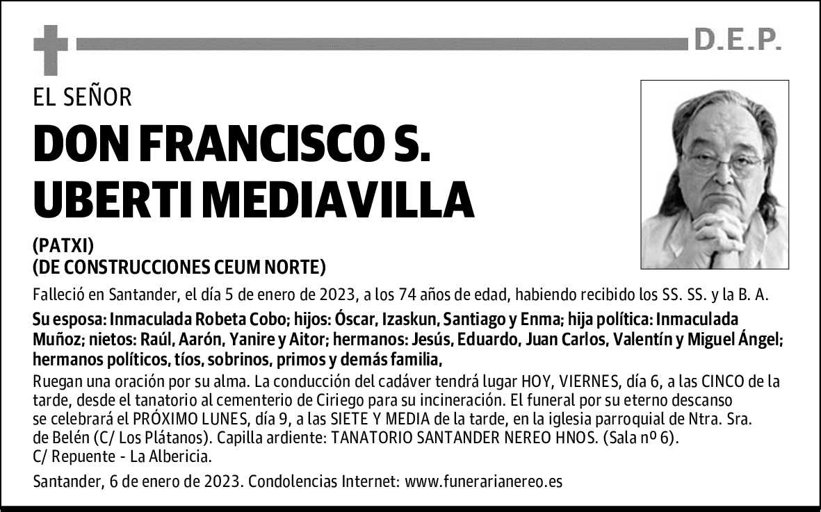 DON FRANCISCO S. UBERTI MEDIAVILLA