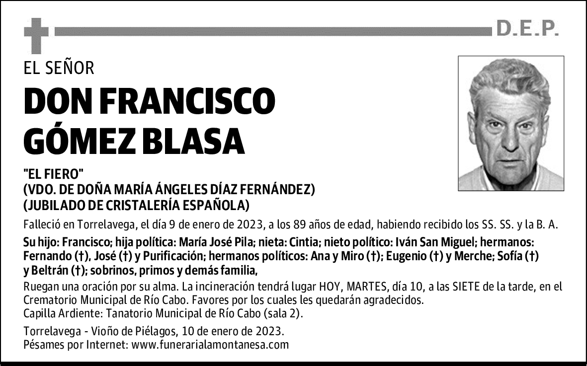 DON FRANCISCO GÓMEZ BLASA