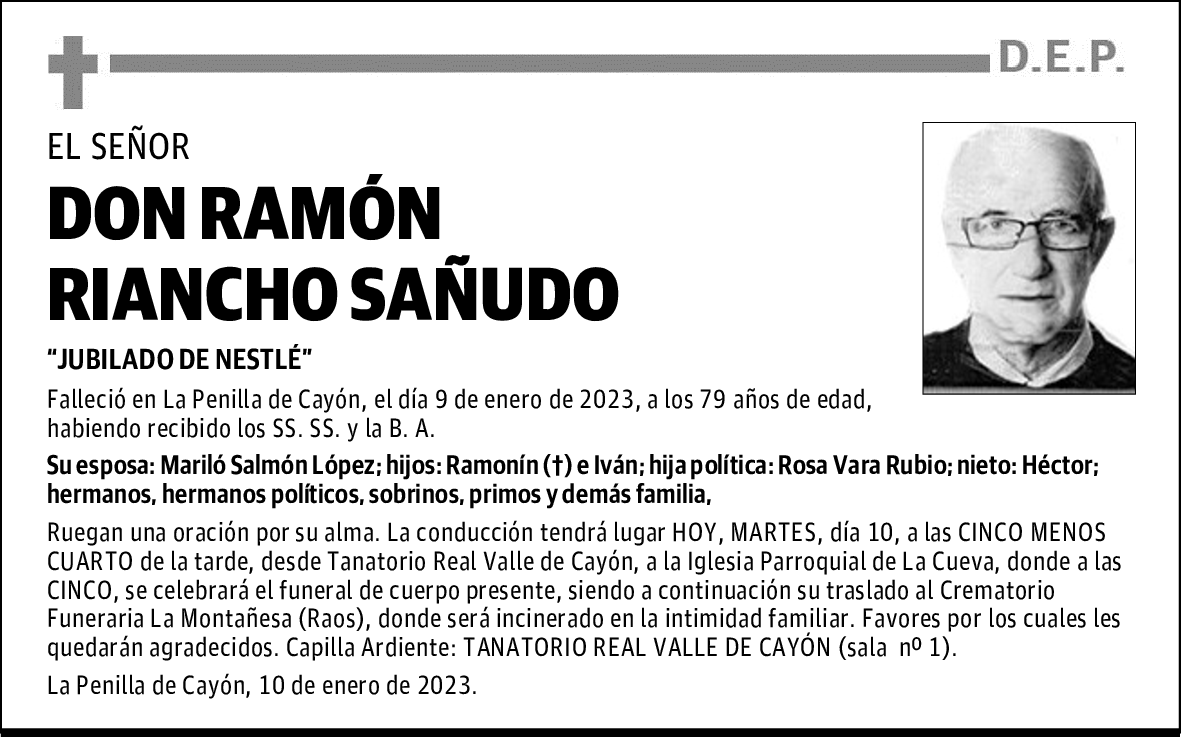 DON RAMÓN RIANCHO SAÑUDO