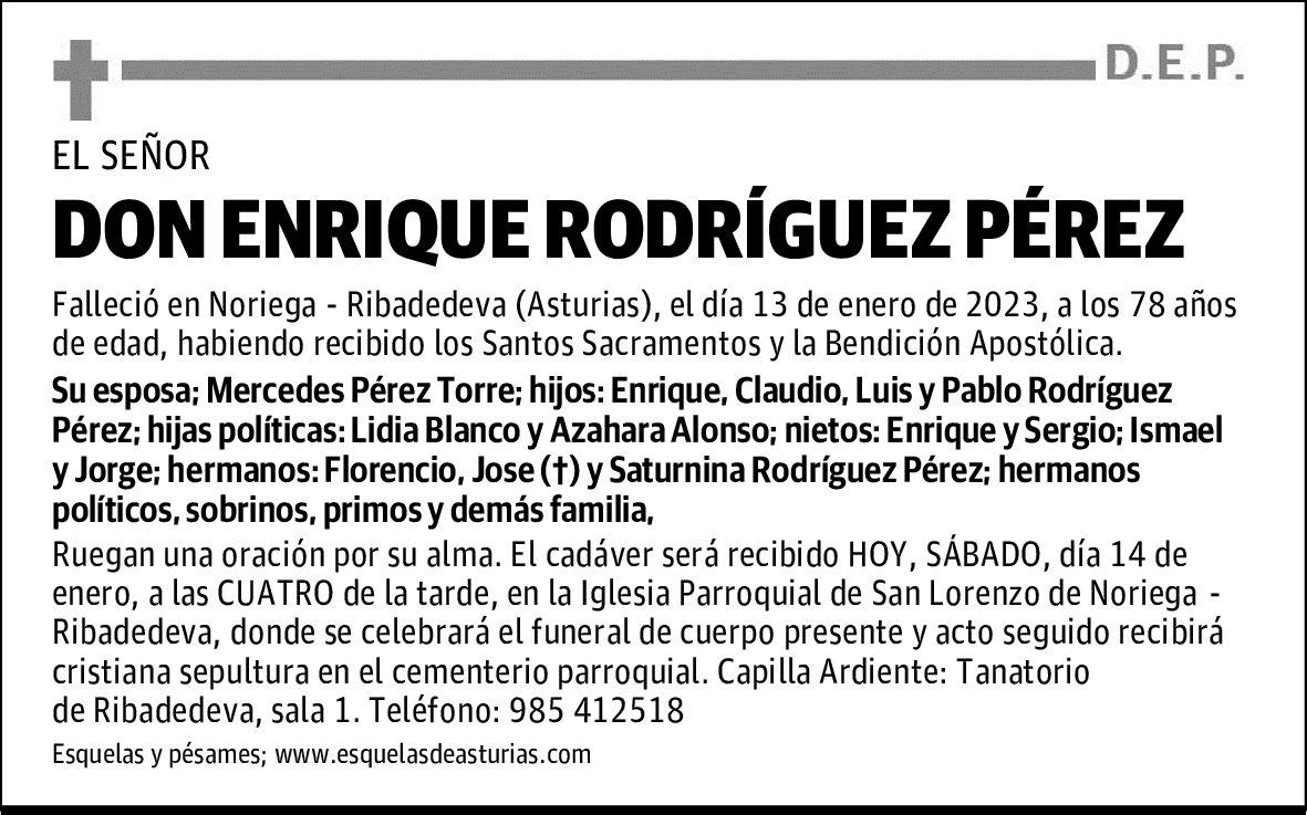 DON ENRIQUE RODRÍGUEZ PÉREZ