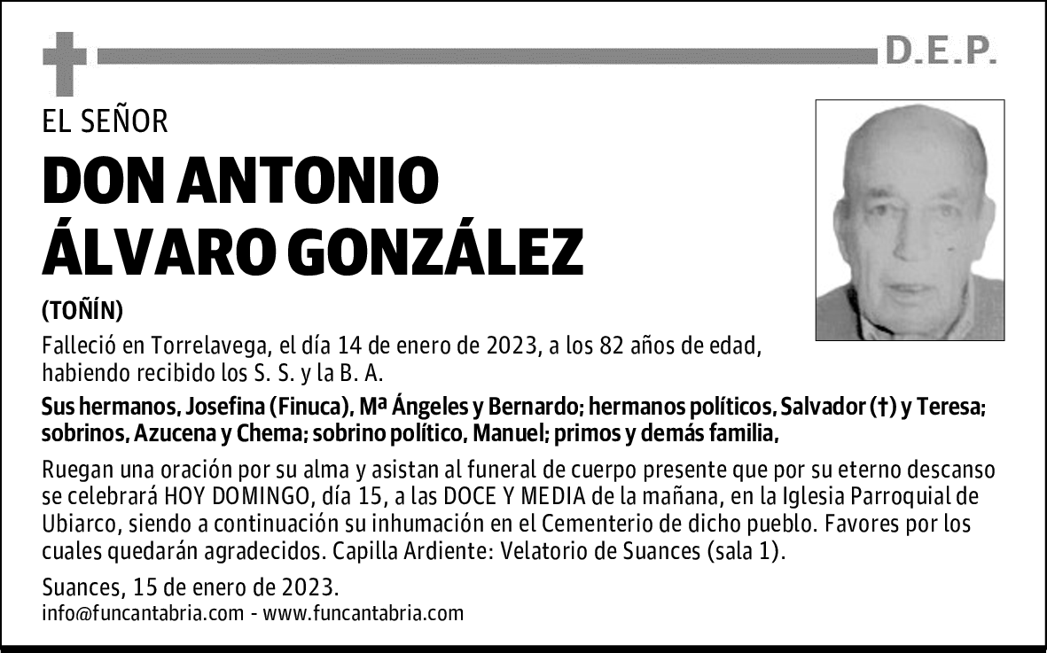 DON ANTONIO ÁLVARO GONZÁLEZ