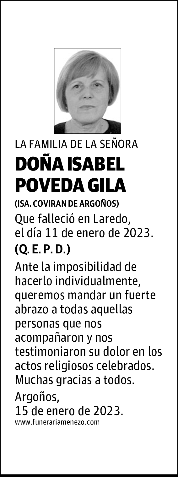 DOÑA ISABEL POVEDA GILA