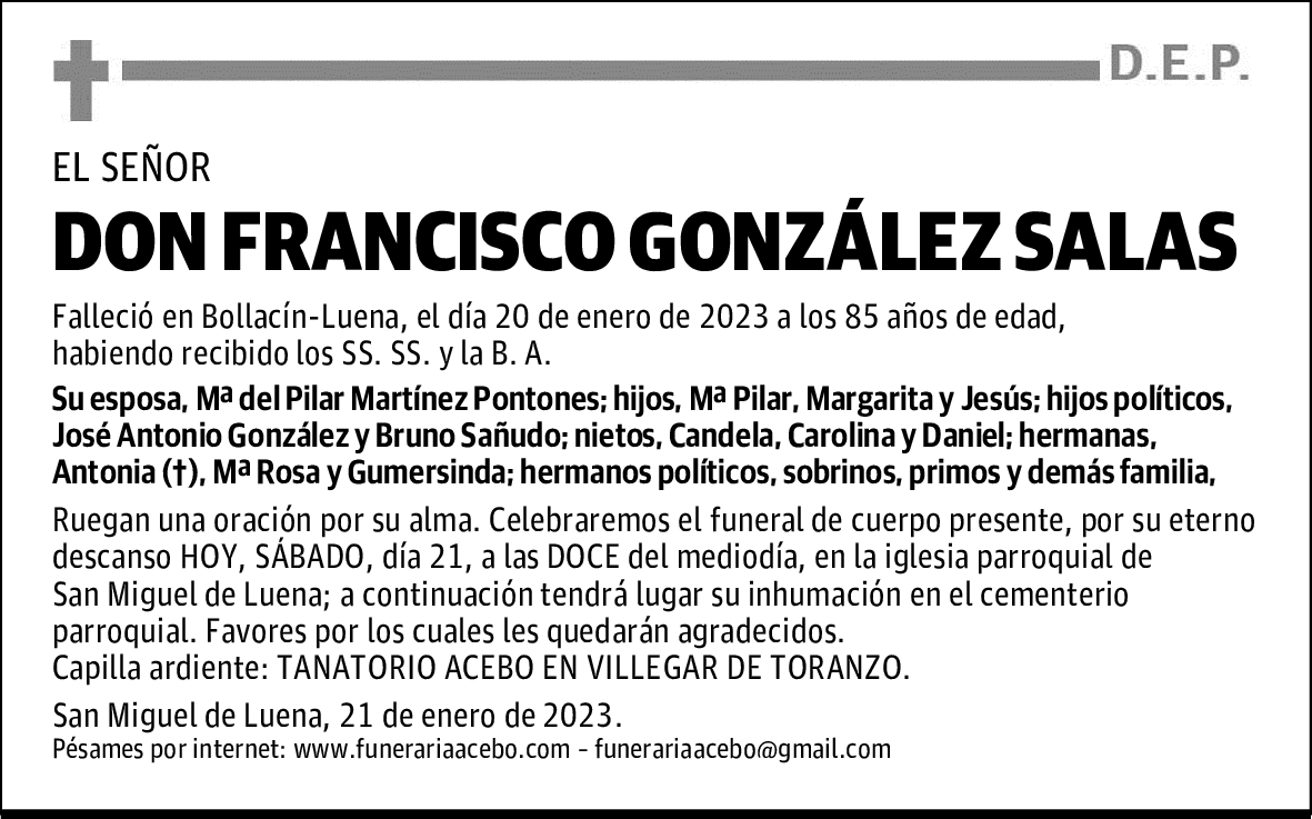 DON FRANCISCO GONZÁLEZ SALAS
