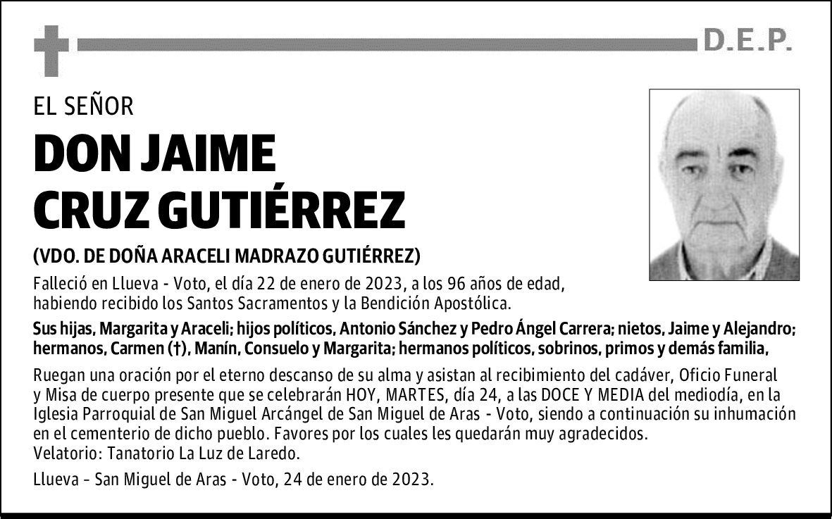 DON JAIME CRUZ GUTIÉRREZ