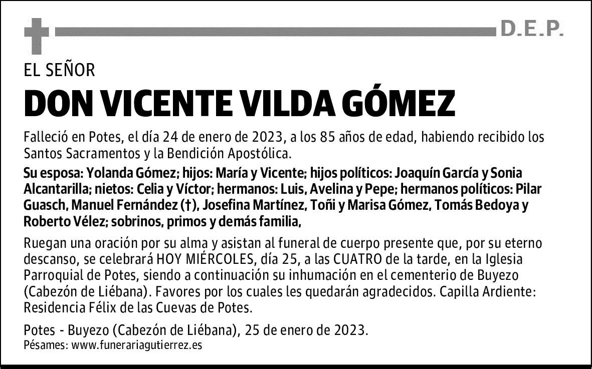DON VICENTE VILDA GÓMEZ