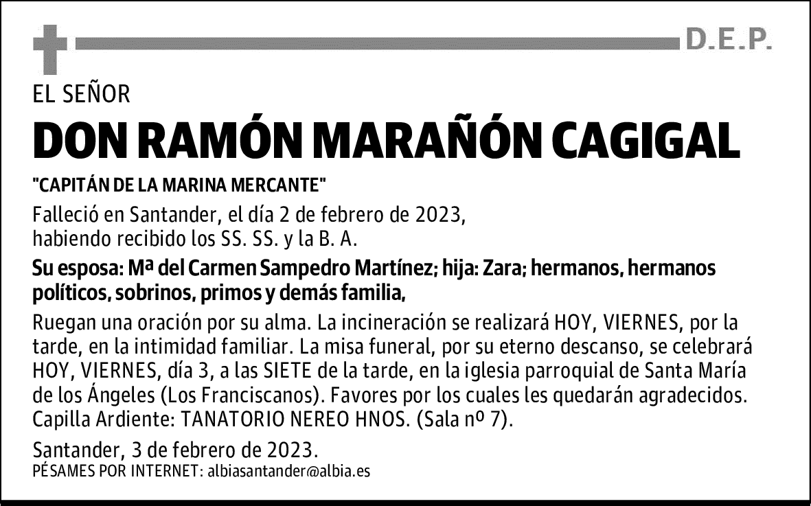 DON RAMÓN MARAÑÓN CAGIGAL