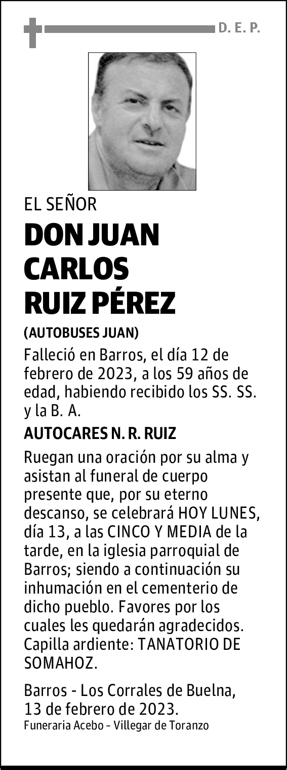 DON JUAN CARLOS RUIZ PÉREZ