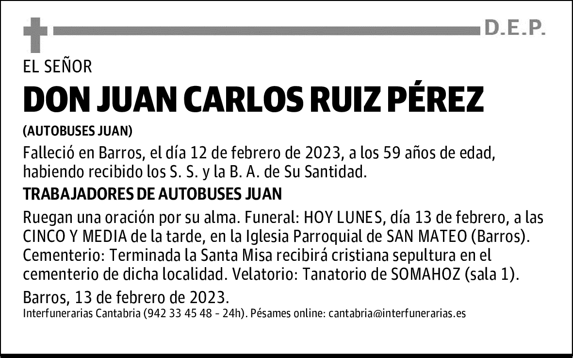 DON JUAN CARLOS RUIZ PÉREZ