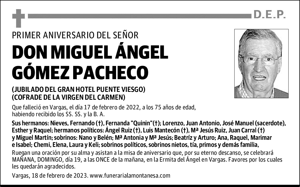 DON MIGUEL ÁNGEL GÓMEZ PACHECO