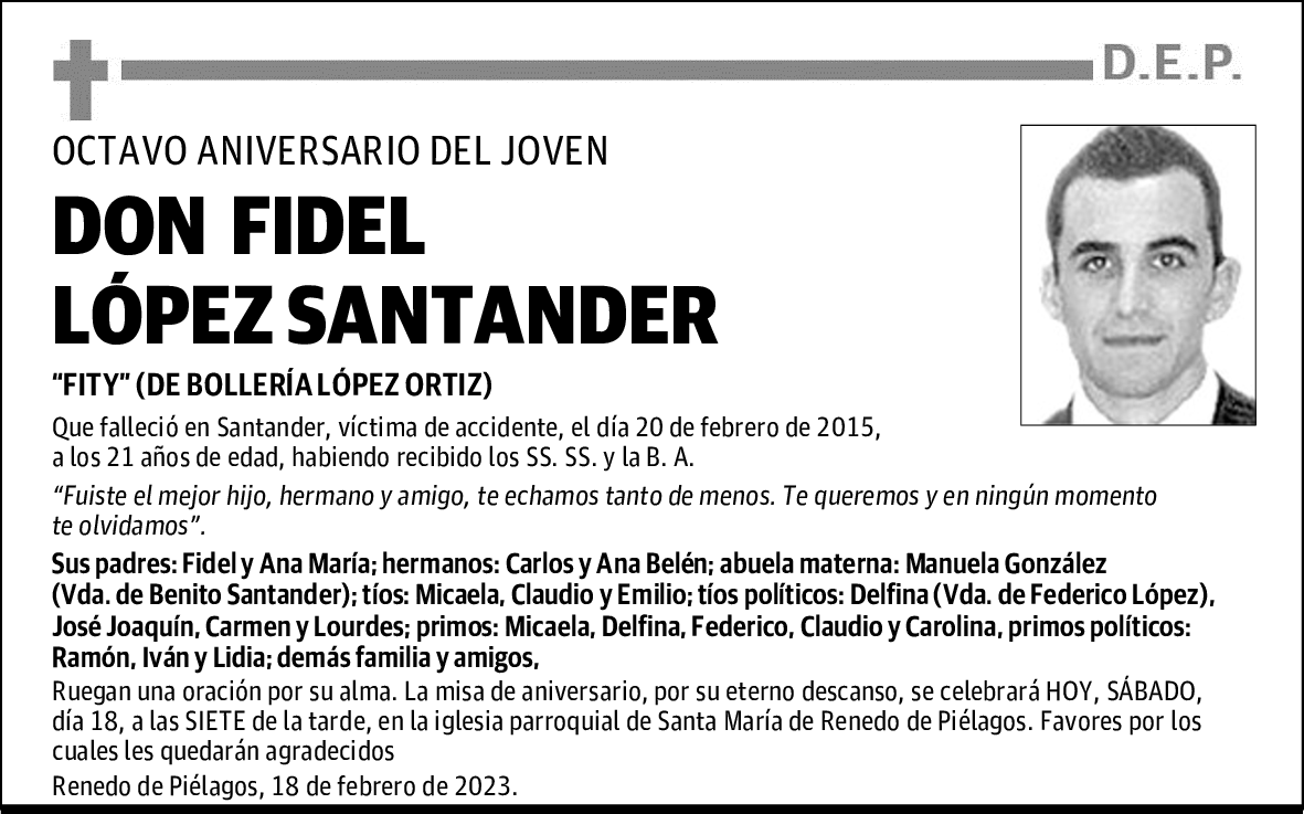 DON FIDEL LÓPEZ SANTANDER