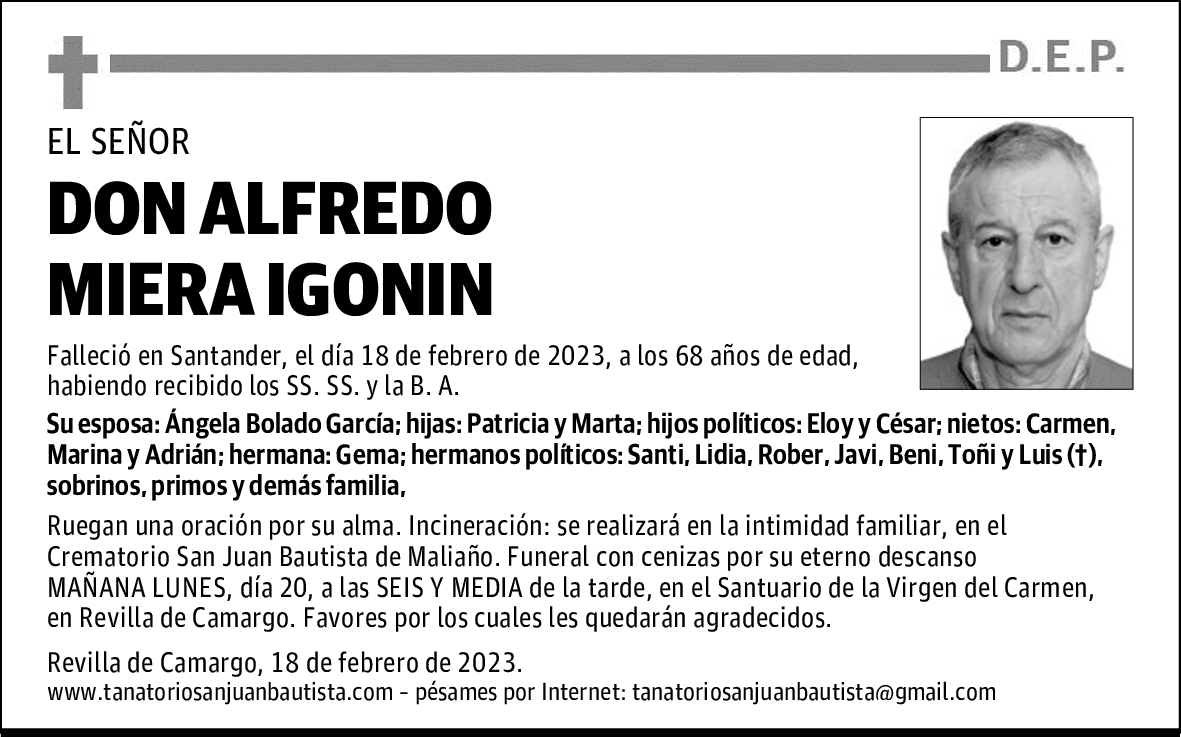 DON ALFREDO MIERA IGONIN