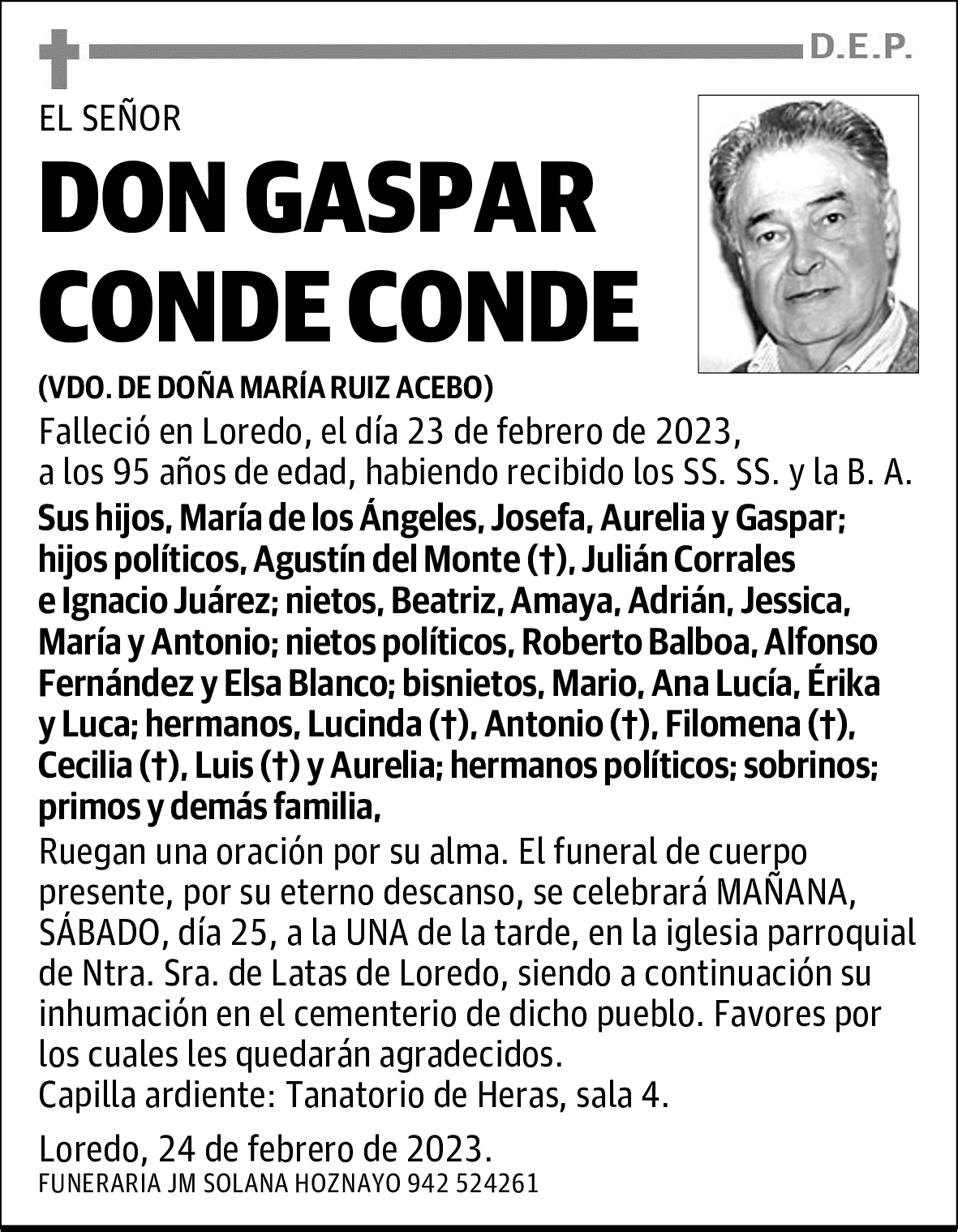 DON GASPAR CONDE CONDE