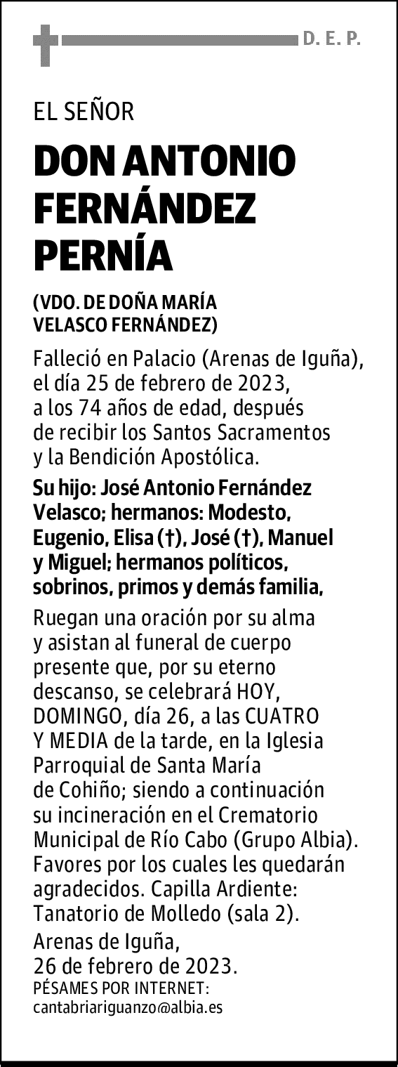 DON ANTONIO FERNÁNDEZ PERNÍA