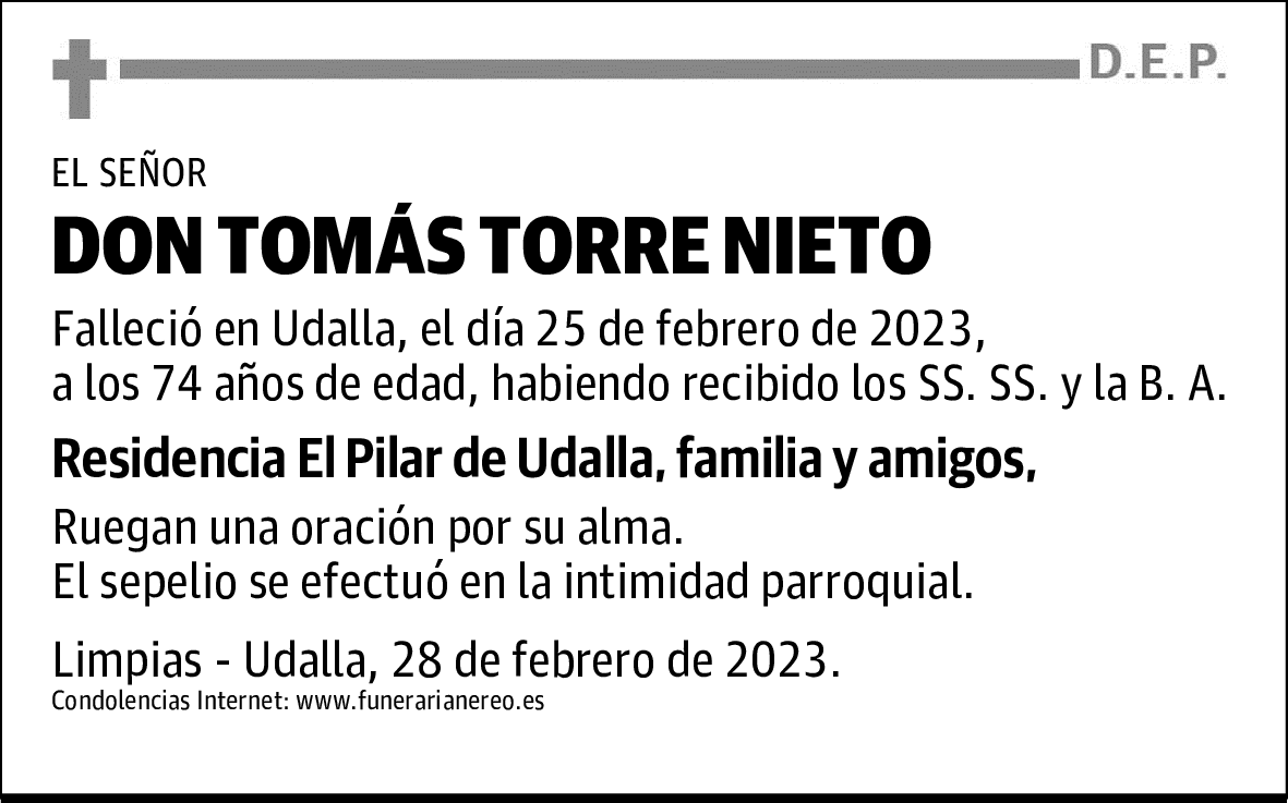 DON TOMÁS TORRE NIETO