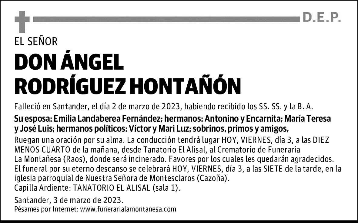 DON ÁNGEL RODRÍGUEZ HONTAÑÓN
