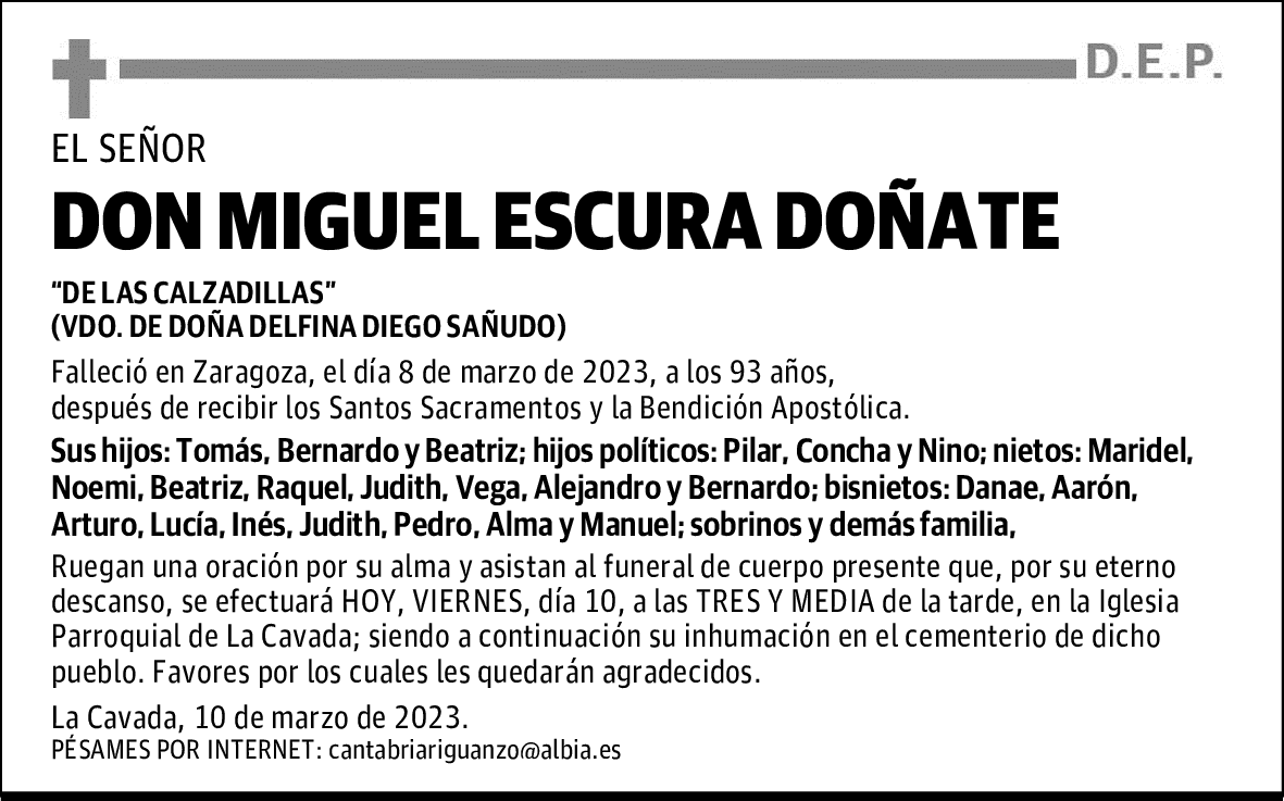 DON MIGUEL ESCURA DOÑATE