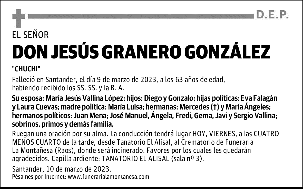 DON JESÚS GRANERO GONZÁLEZ