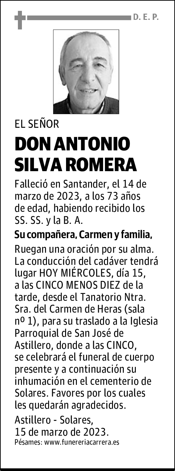 DON ANTONIO SILVA ROMERA