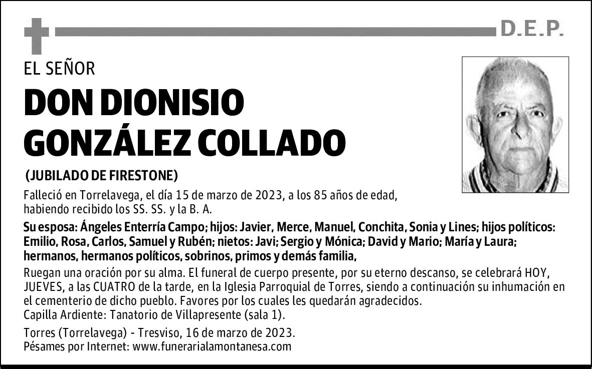 DON DIONISIO GONZÁLEZ COLLADO