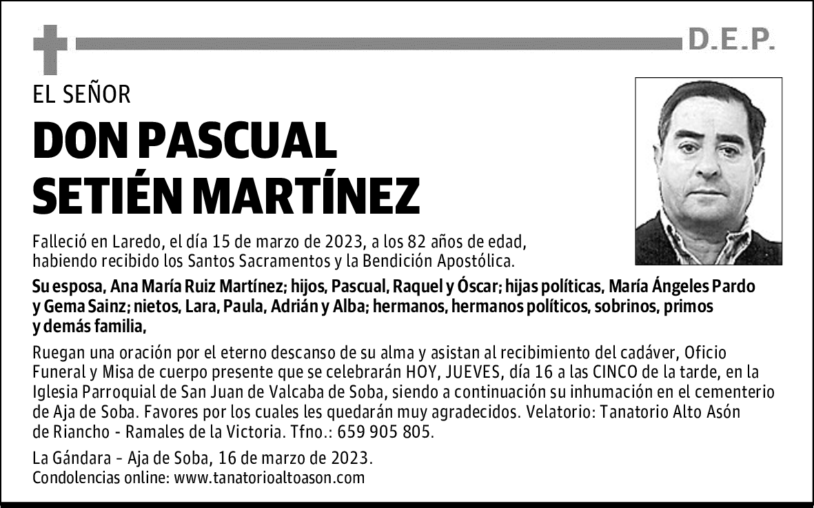 DON PASCUAL SETIÉN MARTÍNEZ