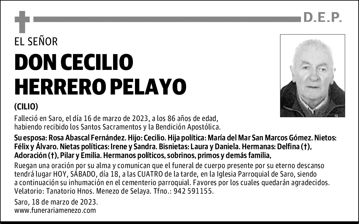 DON CECILIO HERRERO PELAYO