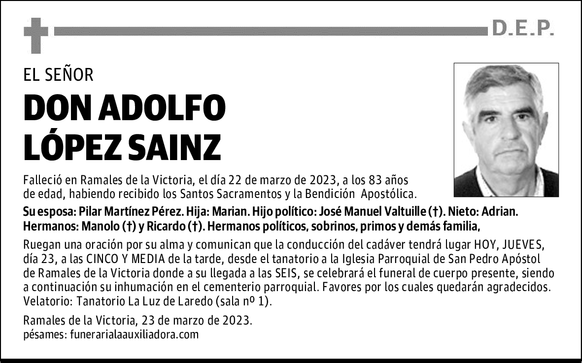 DON ADOLFO LÓPEZ SAINZ