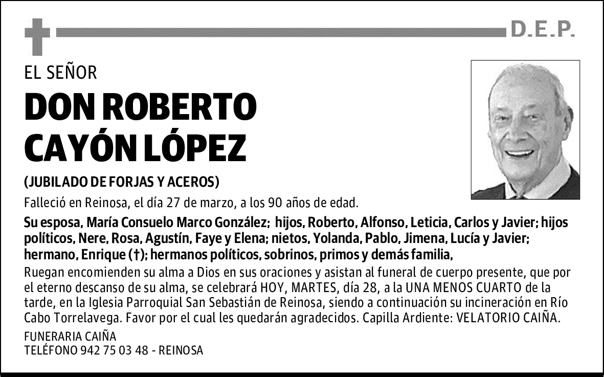 DON ROBERTO CAYÓN LÓPEZ