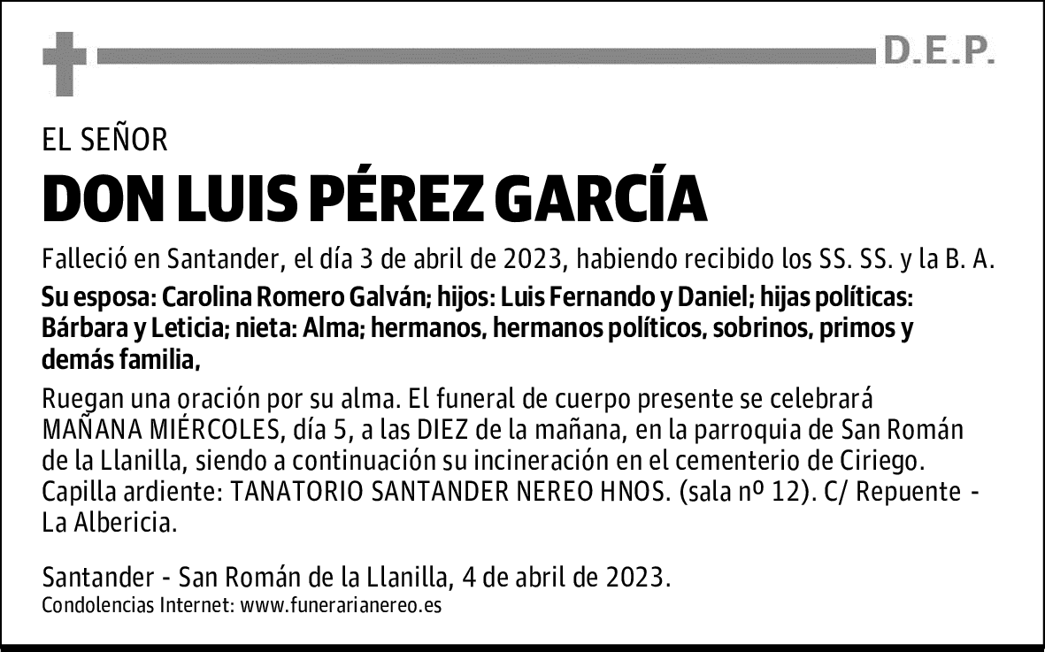 DON LUIS PÉREZ GARCÍA