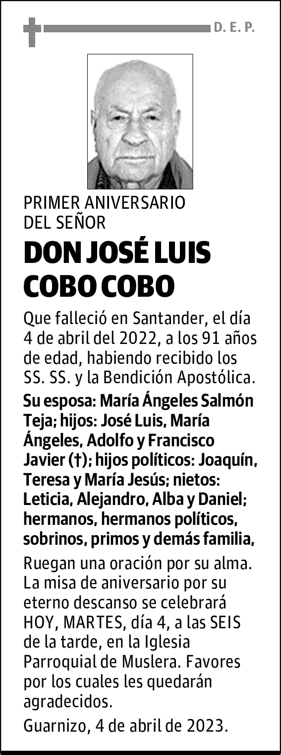 DON JOSÉ LUIS COBO COBO