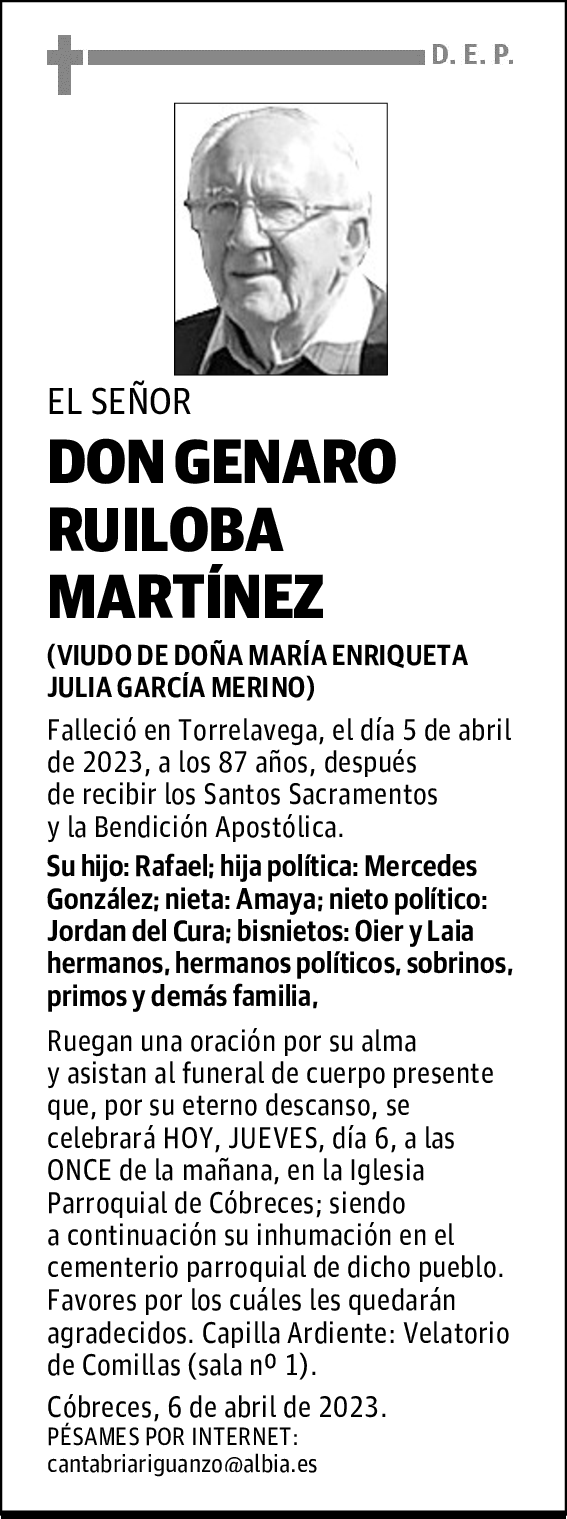 DON GENARO RUILOBA MARTÍNEZ
