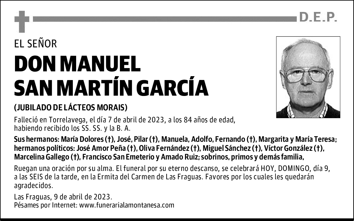 DON MANUEL SAN MARTÍN GARCÍA