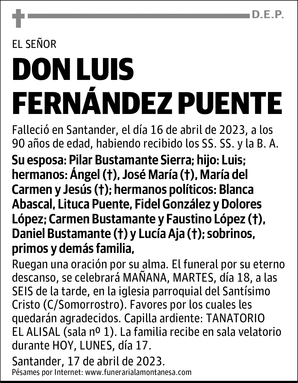 DON LUIS FERNÁNDEZ PUENTE