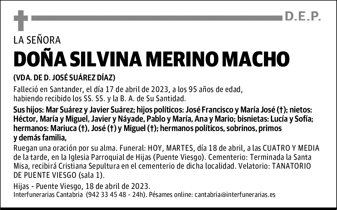 DOÑA SILVINA MERINO MACHO