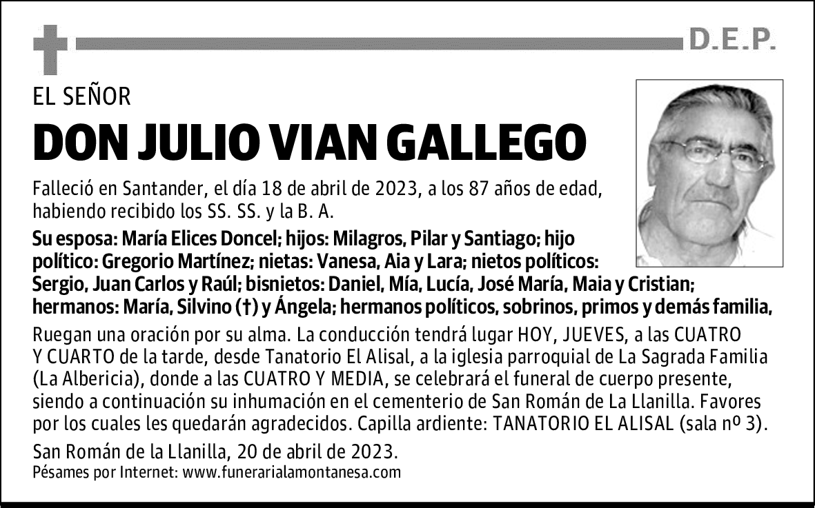 DON JULIO VIAN GALLEGO