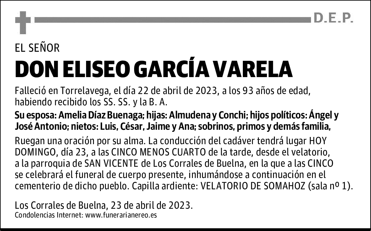 DON ELISEO GARCÍA VARELA