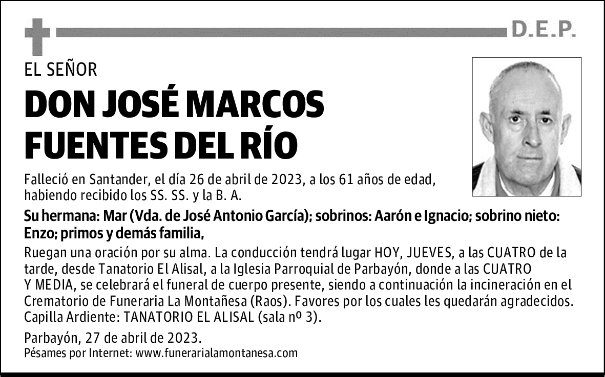 DON JOSÉ MARCOS FUENTES DEL RÍO