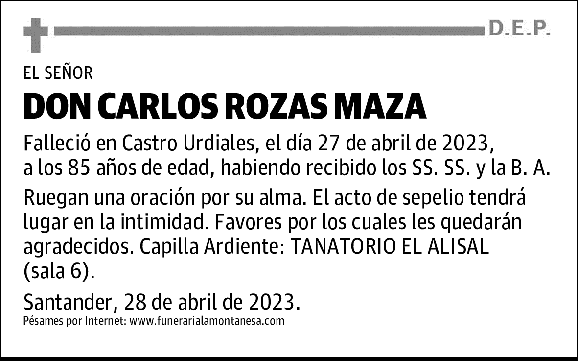 DON CARLOS ROZAS MAZA
